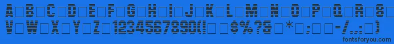 LevelorDisplayCapsSsi Font – Black Fonts on Blue Background