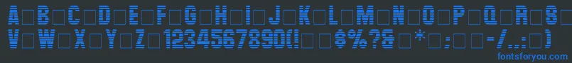 LevelorDisplayCapsSsi Font – Blue Fonts on Black Background