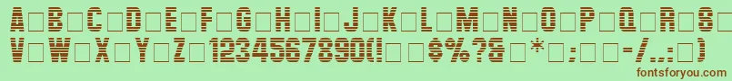 LevelorDisplayCapsSsi Font – Brown Fonts on Green Background