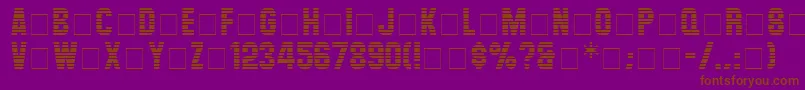 LevelorDisplayCapsSsi Font – Brown Fonts on Purple Background