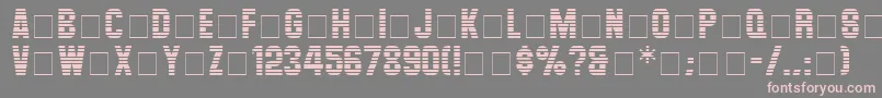 LevelorDisplayCapsSsi Font – Pink Fonts on Gray Background