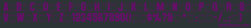 Czcionka LevelorDisplayCapsSsi – fioletowe czcionki na czarnym tle
