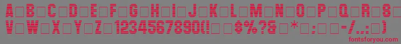 LevelorDisplayCapsSsi Font – Red Fonts on Gray Background