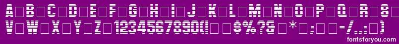 LevelorDisplayCapsSsi Font – White Fonts on Purple Background