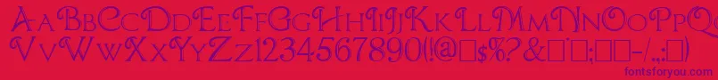 Chocolateboxdecorative Font – Purple Fonts on Red Background