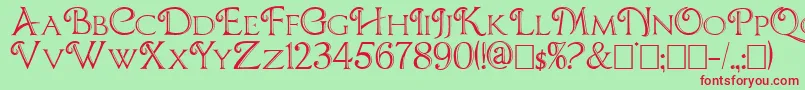 Chocolateboxdecorative Font – Red Fonts on Green Background