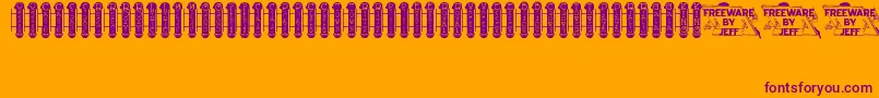 VaudevilleTheaterSignsJl Font – Purple Fonts on Orange Background