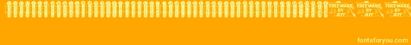 VaudevilleTheaterSignsJl Font – Yellow Fonts on Orange Background