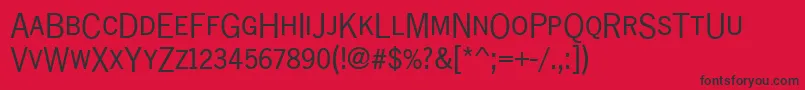 Newsgotdcdreg Font – Black Fonts on Red Background