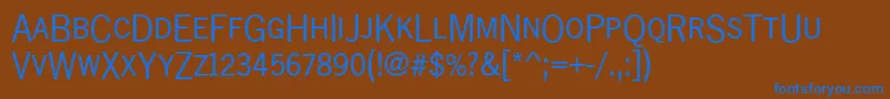Newsgotdcdreg Font – Blue Fonts on Brown Background
