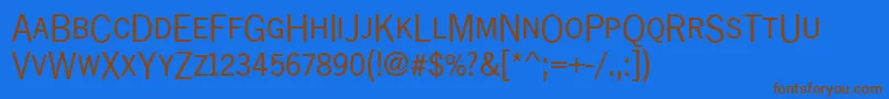 Newsgotdcdreg Font – Brown Fonts on Blue Background