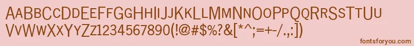 Newsgotdcdreg Font – Brown Fonts on Pink Background