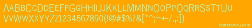 Newsgotdcdreg Font – Green Fonts on Orange Background