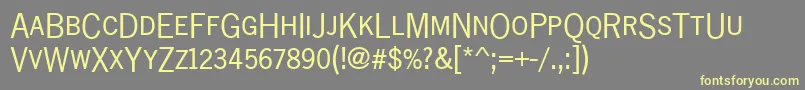 Newsgotdcdreg Font – Yellow Fonts on Gray Background