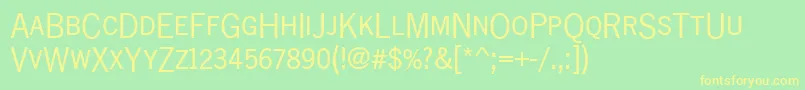 Newsgotdcdreg Font – Yellow Fonts on Green Background