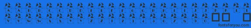 101InTheShroomz Font – Black Fonts on Blue Background