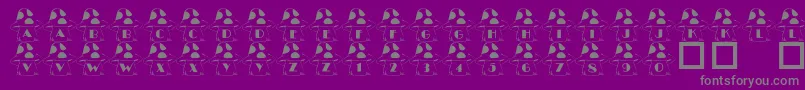 fuente 101InTheShroomz – Fuentes Grises Sobre Fondo Morado