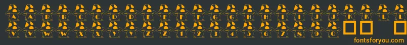101InTheShroomz Font – Orange Fonts on Black Background