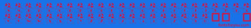 101InTheShroomz Font – Red Fonts on Blue Background