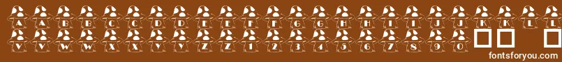 101InTheShroomz Font – White Fonts on Brown Background