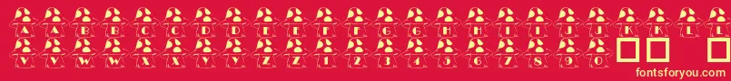 101InTheShroomz Font – Yellow Fonts on Red Background
