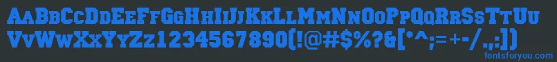 ACampuscapsBold Font – Blue Fonts on Black Background