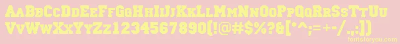 ACampuscapsBold Font – Yellow Fonts on Pink Background