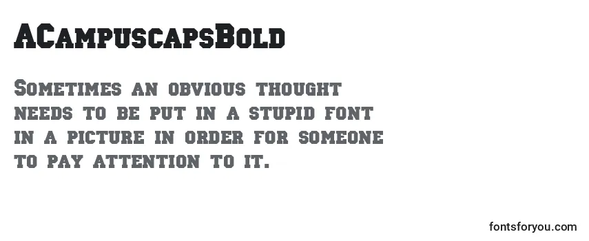 ACampuscapsBold Font