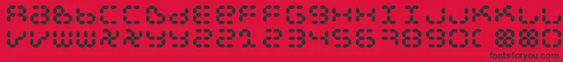 Dspl Font – Black Fonts on Red Background