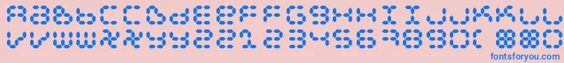 Dspl Font – Blue Fonts on Pink Background