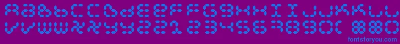 Шрифт Dspl – синие шрифты на фиолетовом фоне