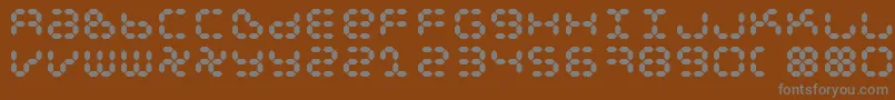 Шрифт Dspl – серые шрифты на коричневом фоне
