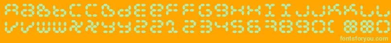 Dspl Font – Green Fonts on Orange Background