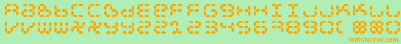 Dspl Font – Orange Fonts on Green Background