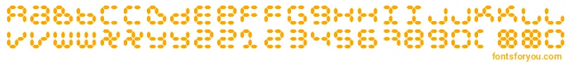 Dspl Font – Orange Fonts on White Background