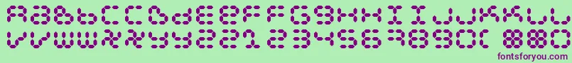 Dspl Font – Purple Fonts on Green Background