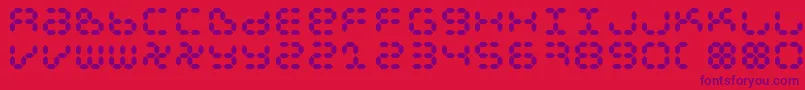 Dspl-fontti – violetit fontit punaisella taustalla