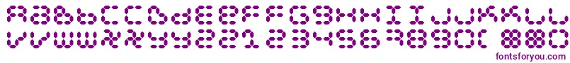 Dspl-fontti – violetit fontit valkoisella taustalla