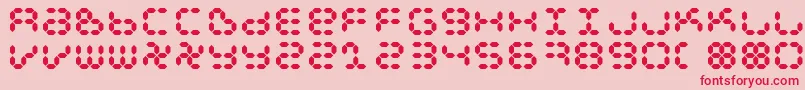 Dspl Font – Red Fonts on Pink Background