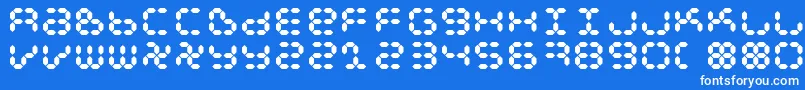 Dspl Font – White Fonts on Blue Background