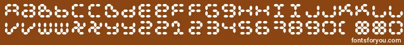Шрифт Dspl – белые шрифты на коричневом фоне