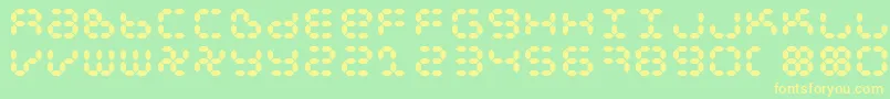Dspl-fontti – keltaiset fontit vihreällä taustalla