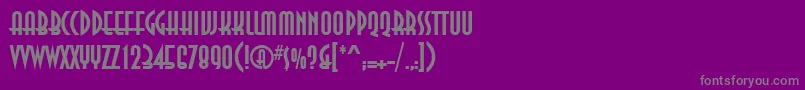 フォントAnnaettBold – 紫の背景に灰色の文字