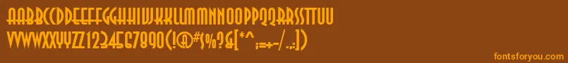 Шрифт AnnaettBold – оранжевые шрифты на коричневом фоне