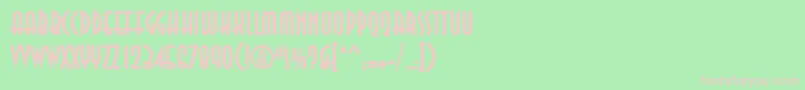 AnnaettBold Font – Pink Fonts on Green Background