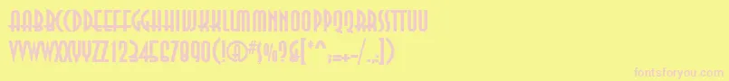 AnnaettBold Font – Pink Fonts on Yellow Background