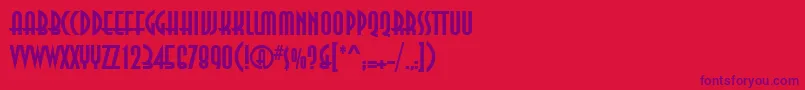 AnnaettBold Font – Purple Fonts on Red Background