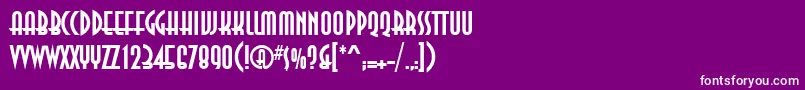 フォントAnnaettBold – 紫の背景に白い文字