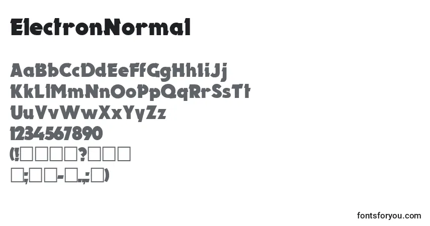 ElectronNormal Font – alphabet, numbers, special characters