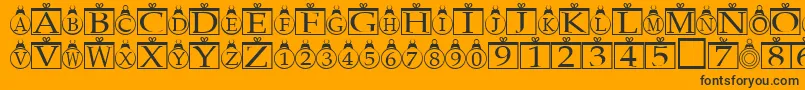 Xmasregular Font – Black Fonts on Orange Background